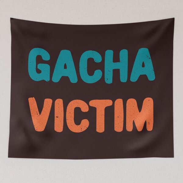 Item preview, Gacha victim typography designed and sold by Morcawork.