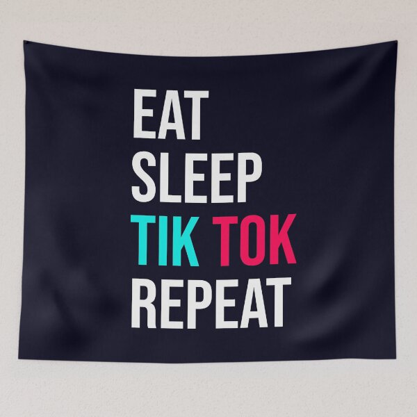 Item preview, Eat Sleep Tik Tok Repeat designed and sold by CatArtStore.
