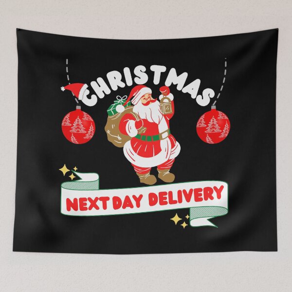 Item preview, Christmas Next Day Delivery designed and sold by Vibing-Right.