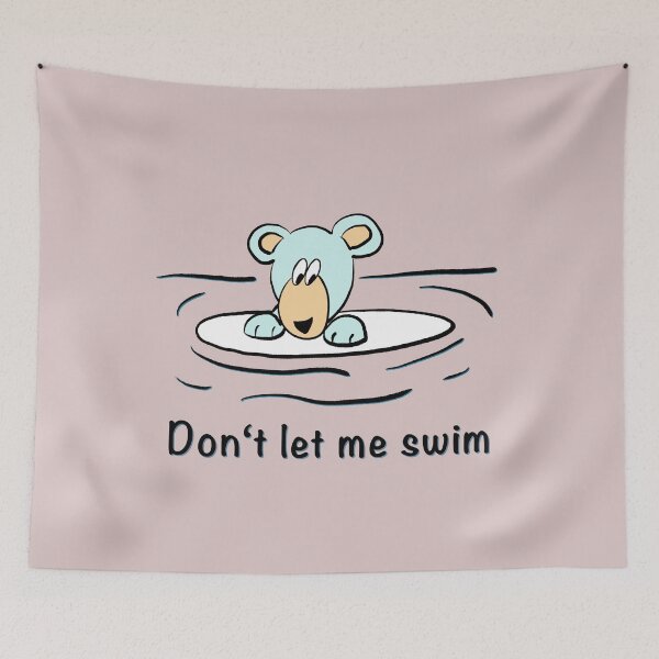 Item preview, swimming polar bear - climate change - melting the polar ice caps designed and sold by -Holy-Chicken-.