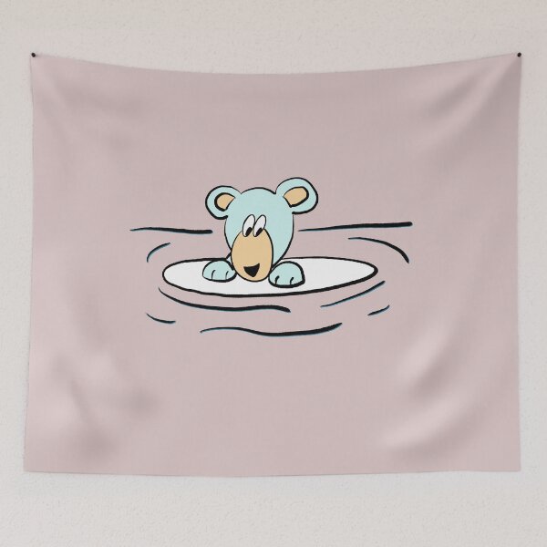 Item preview, swimming polar bear - climate change - melting the polar ice caps designed and sold by -Holy-Chicken-.