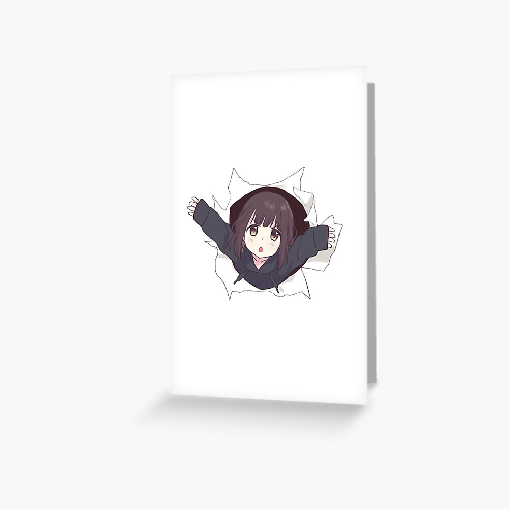 Anime Menhera chan sad why Postcard for Sale by uisch