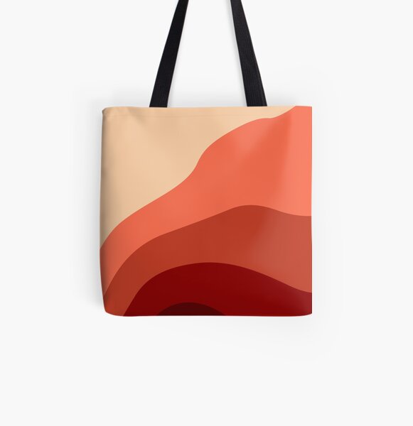 Waves  Orange small shopping bag