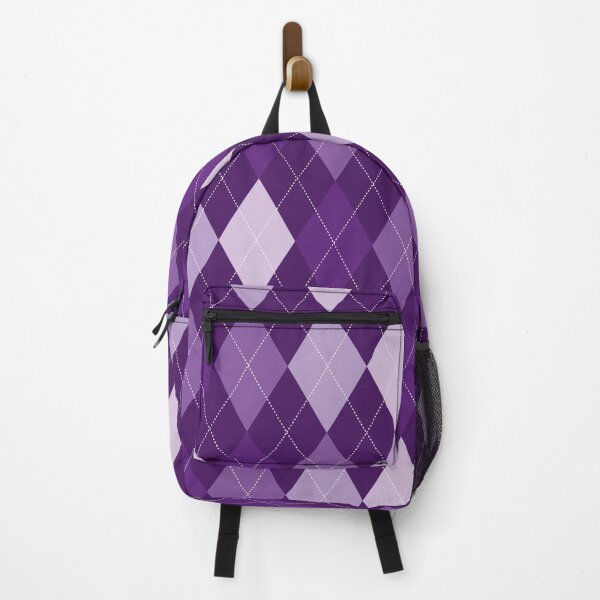 Purple Argyle Backpack