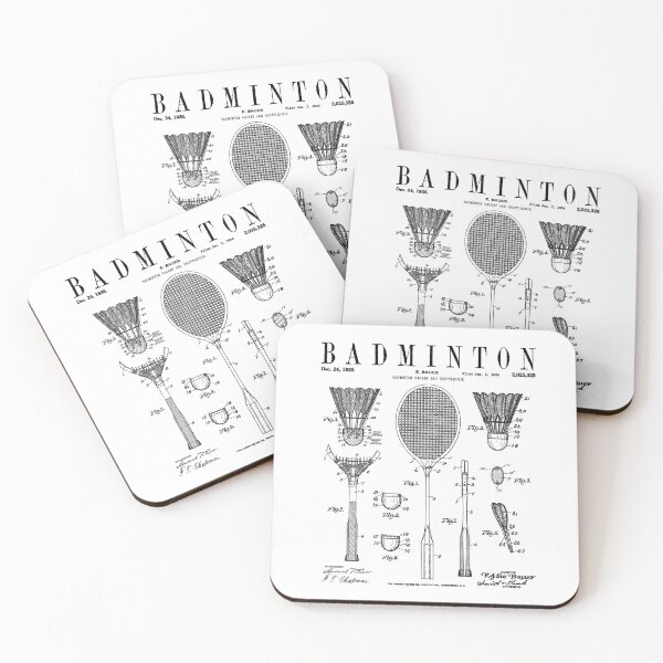 Item preview, Badminton Old Vintage Patent Drawing Print designed and sold by GrandeDuc.