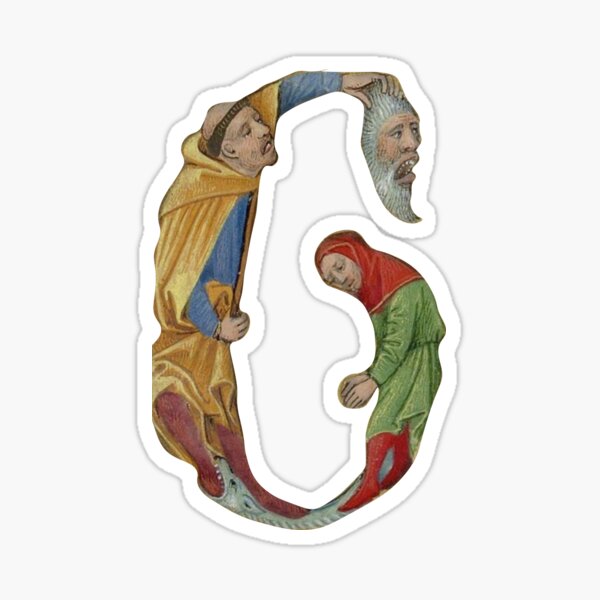 Aperçu de l'œuvre Mème médiéval de la lettre G créée et vendue par ocd-dot.