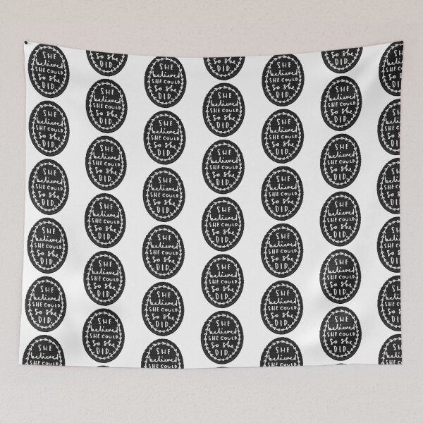 Item preview, She Believed She Could Sticker designed and sold by designolo.