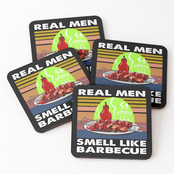 Item preview, Real Men Smell Like Barbecue retro designed and sold by TiffannyUKZ.