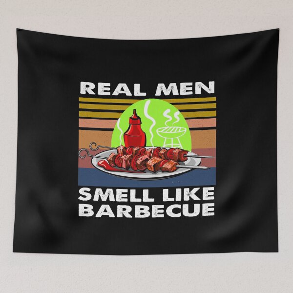 Item preview, Real Men Smell Like Barbecue retro designed and sold by TiffannyUKZ.