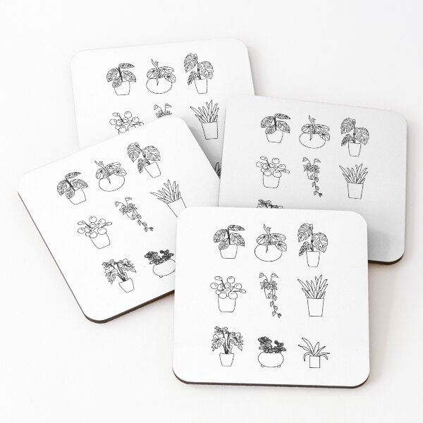 Item preview, Urban Jungle Plants Stickers Lines designed and sold by reujken.