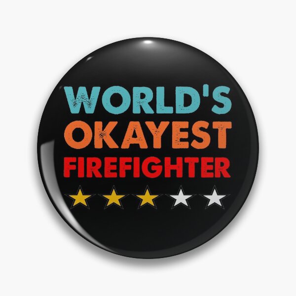 Item preview, World's Okayest Firefighter 3 star review designed and sold by TiffannyUKZ.