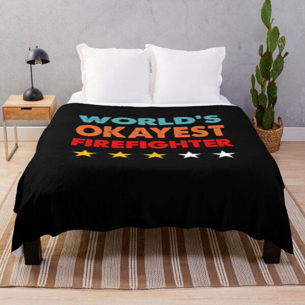 Item preview, World's Okayest Firefighter 3 star review designed and sold by TiffannyUKZ.