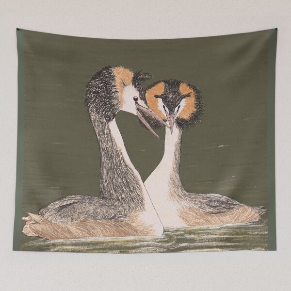 Item preview, Great crested Grebes designed and sold by Bird-Related.