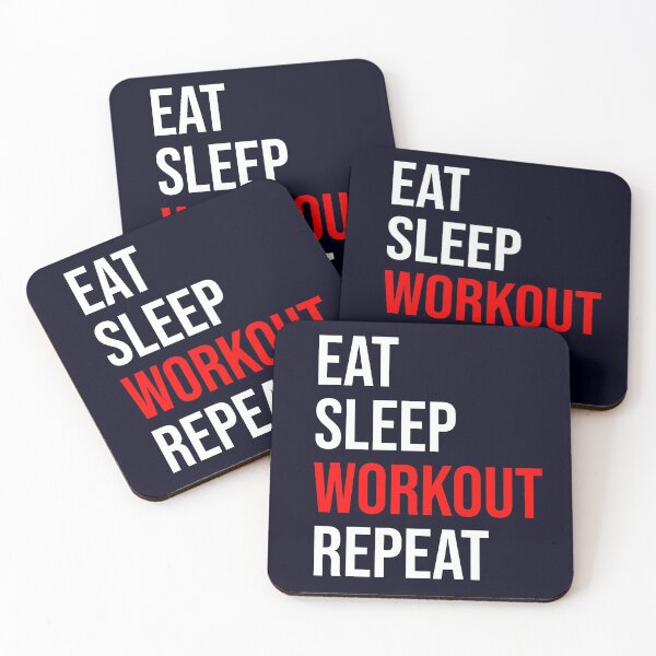 Item preview, Eat Sleep Workout Repeat designed and sold by CatArtStore.
