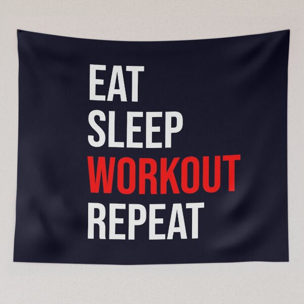 Item preview, Eat Sleep Workout Repeat designed and sold by CatArtStore.