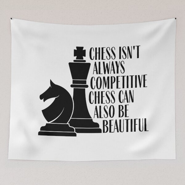 Item preview, Chess isn't always competitive, Chess can also be beautiful - quote the queens gambit designed and sold by ds-4.
