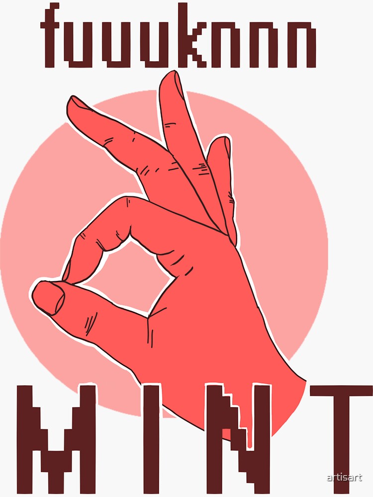 "M I N T" Sticker by artisart Redbubble