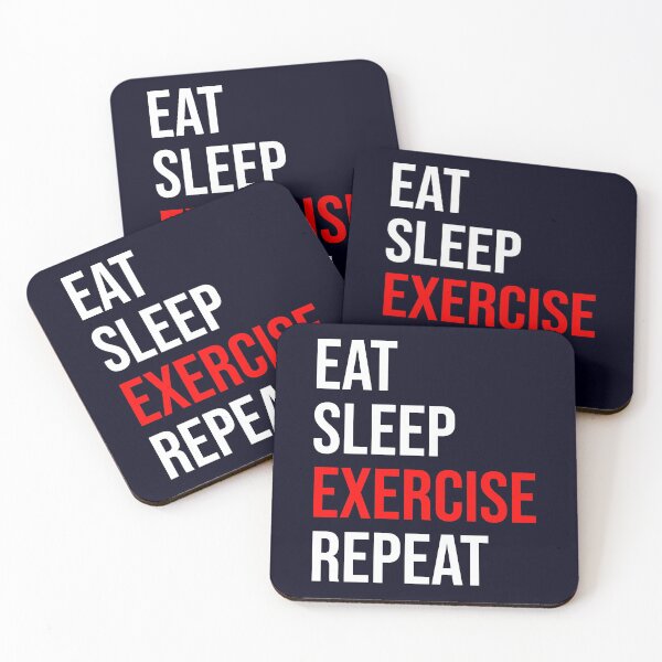 Item preview, Eat Sleep Exercise Repeat designed and sold by CatArtStore.