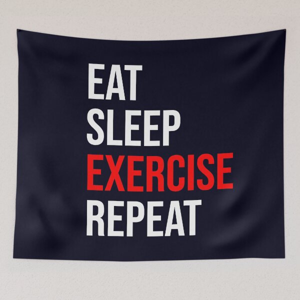 Item preview, Eat Sleep Exercise Repeat designed and sold by CatArtStore.