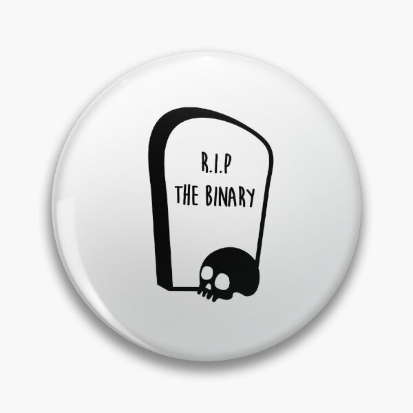 Item preview, RIP The Binary - Black designed and sold by NonBinaryFinery.