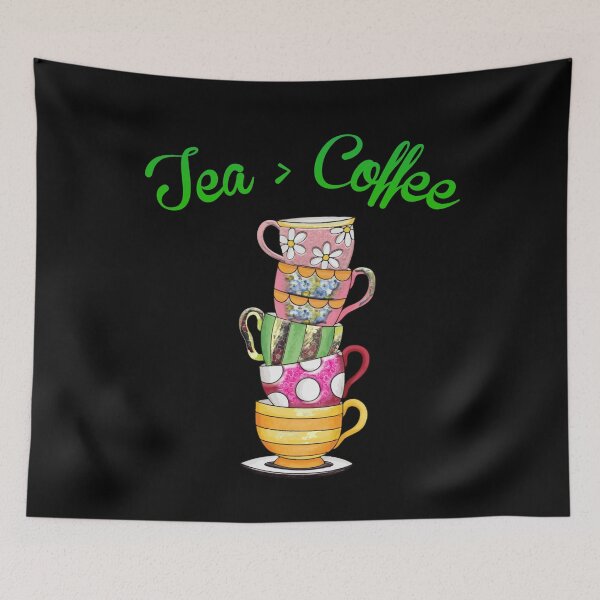 Item preview, Tea Over Coffee, Tea Lover. stack of teacups designed and sold by efenem.