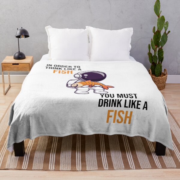 Item preview, In order to think like a fish you must drink like a fish t-shirt classic funny designed and sold by SweetT-shirt.