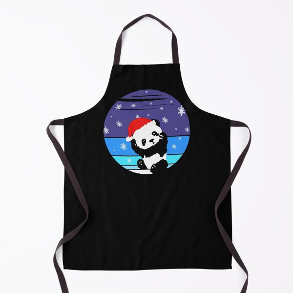 Item preview, A Cute Little Panda With A Christmas Cap In The Snow At A Vintage Winter Night designed and sold by Paulina Vanlife.