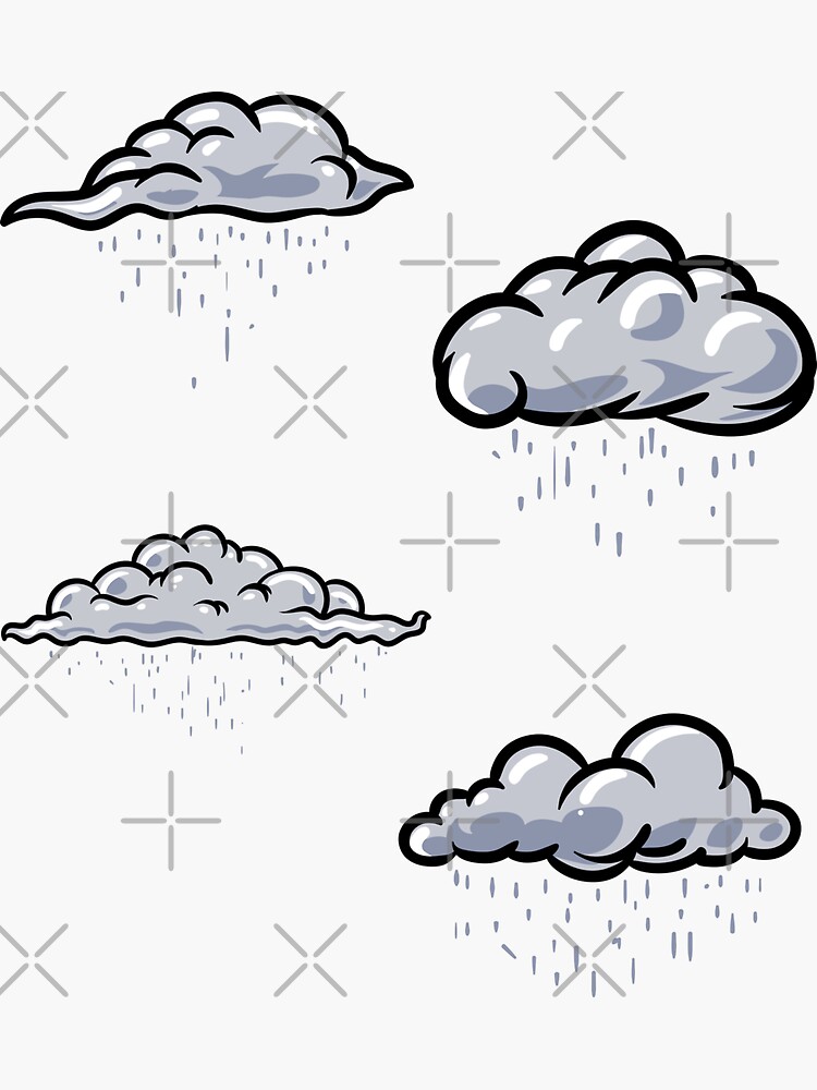Rainy clouds pack. Clouds pattern lover, gift idea by CWartDesign