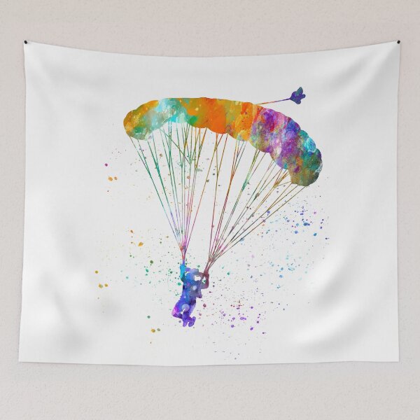 Item preview, skydiving in watercolor designed and sold by paulrommer.