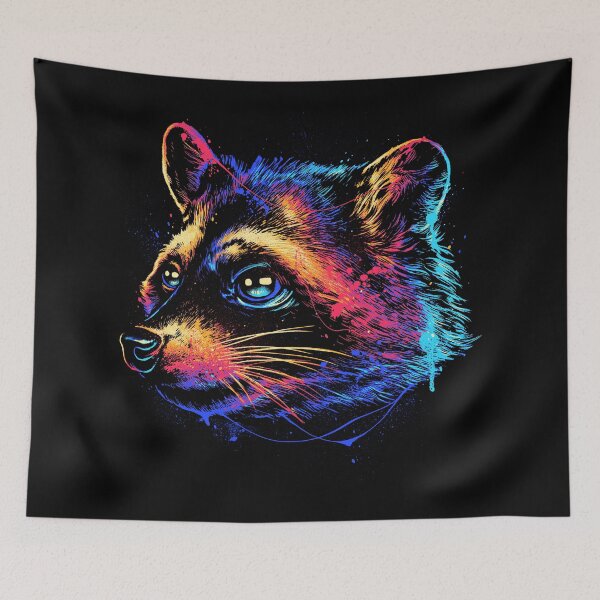 Item preview, Colorful Raccoon designed and sold by glitchy-gorilla.