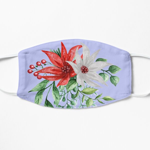 Winter Flowers and Foliage Flat Mask