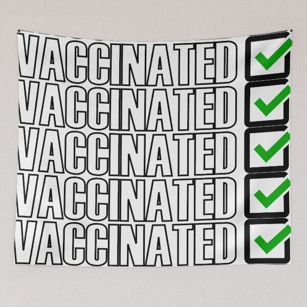 Item preview, I am Vaccinated Green tick check box - Chic design designed and sold by Deegital18.