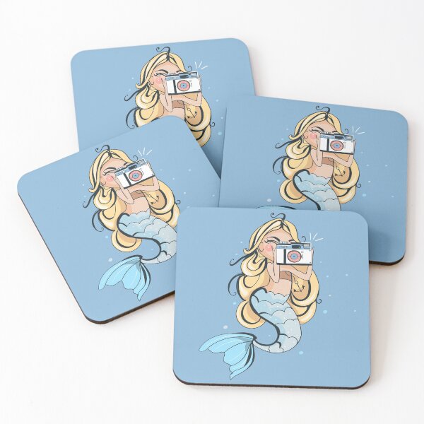 Item preview, Say Cheese - Cute Blonde Mermaid Taking a Picture designed and sold by cgroenewald.