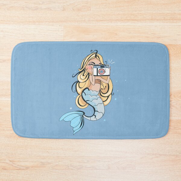 Item preview, Say Cheese - Cute Blonde Mermaid Taking a Picture designed and sold by cgroenewald.