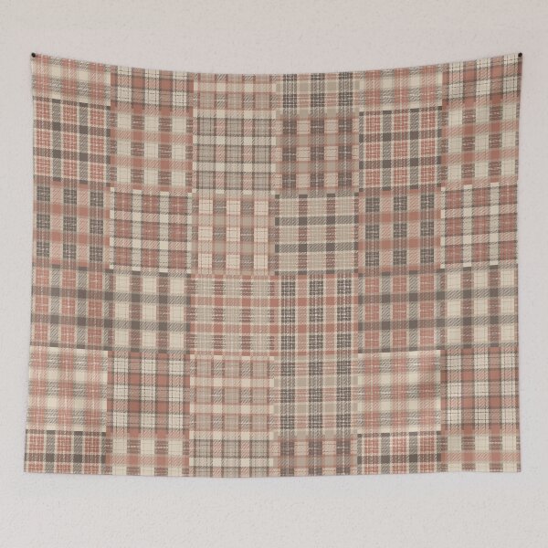 Item preview, Neutral Earthy Boho Tartan Patchwork Plaid Scottish Winter Christmas Cozy Warm Cottagecore Traditional designed and sold by BohoStudio.