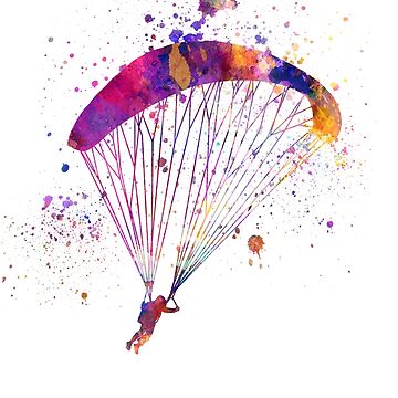 絵画+タペストリー Sky Diving Amazon.com: Parachute Watercolor Wall Jump Hanging Skydiving