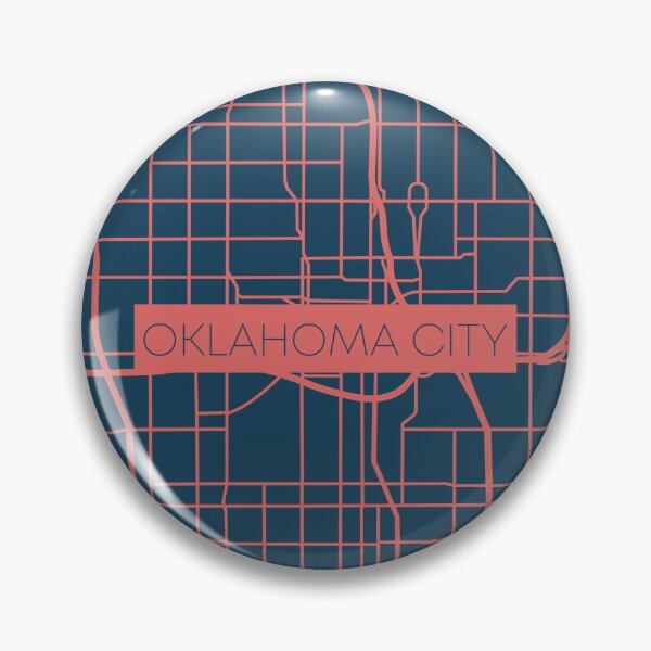 Item preview, Oklahoma City Street Map Pink and Blue designed and sold by HelloGentry.