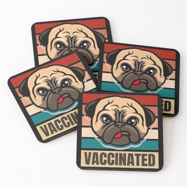 Item preview, Retro VACCINATED PUG- Dog Daddy Lover designed and sold by ThemeBros.