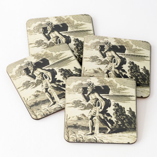 Item preview, Carrying a coffin vintage etching designed and sold by Vintage Designs +.