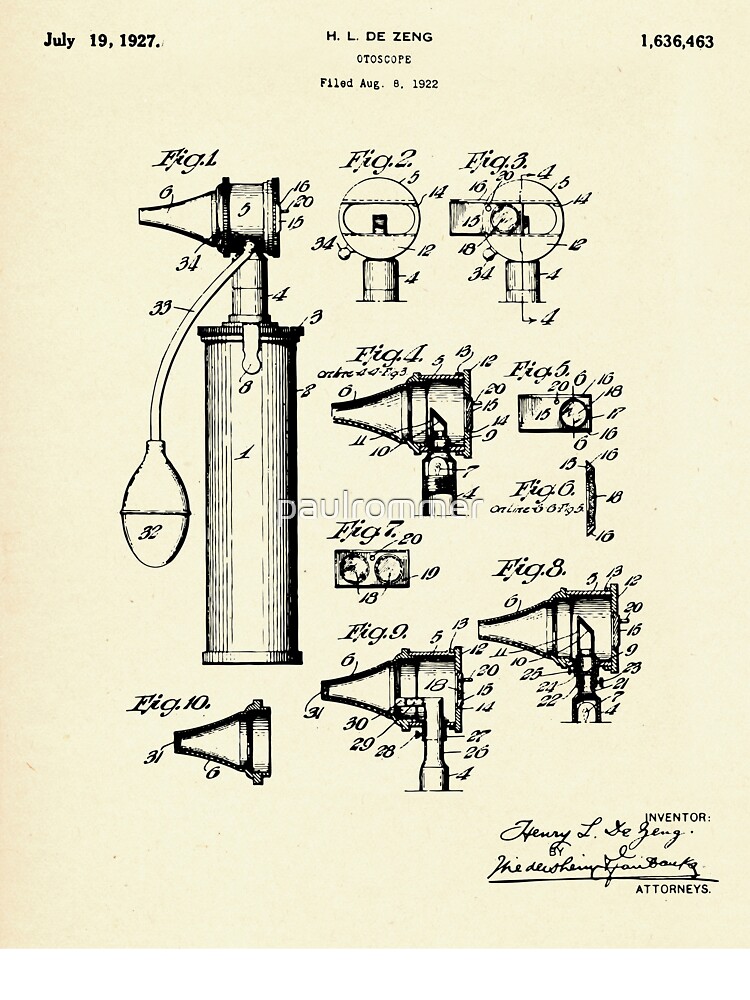 Otoscope 1927 Baby One Piece By Paulrommer Redbubble