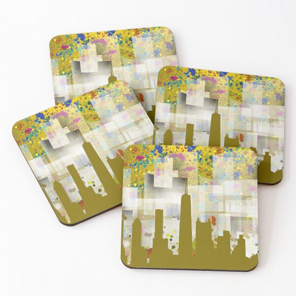 Item preview, Chicago. Gold and colorist skyline designed and sold by AlbertoRuiZ.