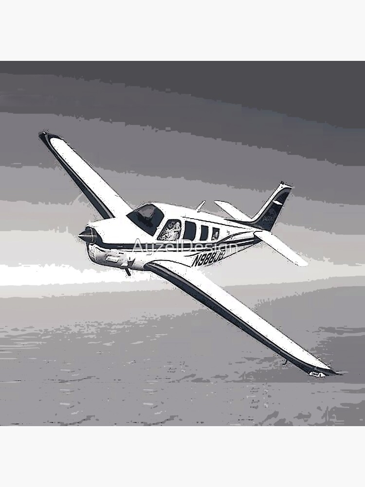 Vintage Beechcraft Bonanza Digital Art by AyzelDesign