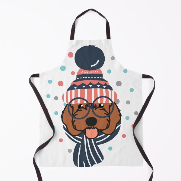 Item preview, Cute Red Ruby Cockapoo Cavapoo Cavoodle Dog in Snow designed and sold by Lulupainting.