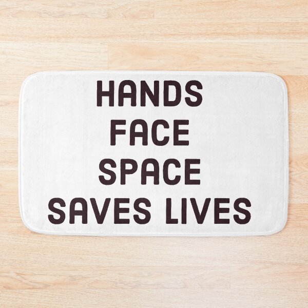 Item preview, Hands face space Saves lives - black designed and sold by FunkiFunki.