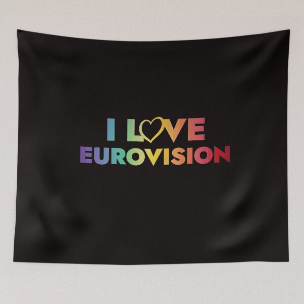 Item preview, I love Eurovision - rainbow pattern designed and sold by missmarylin.