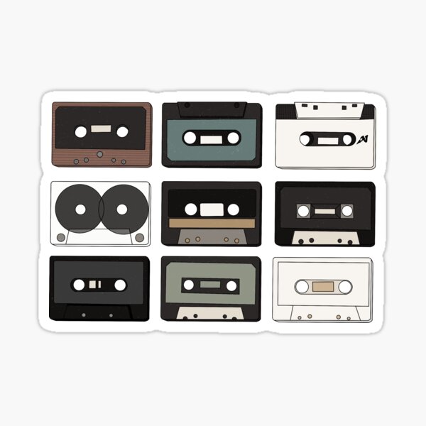 Cassette Tapes Illustration Sticker