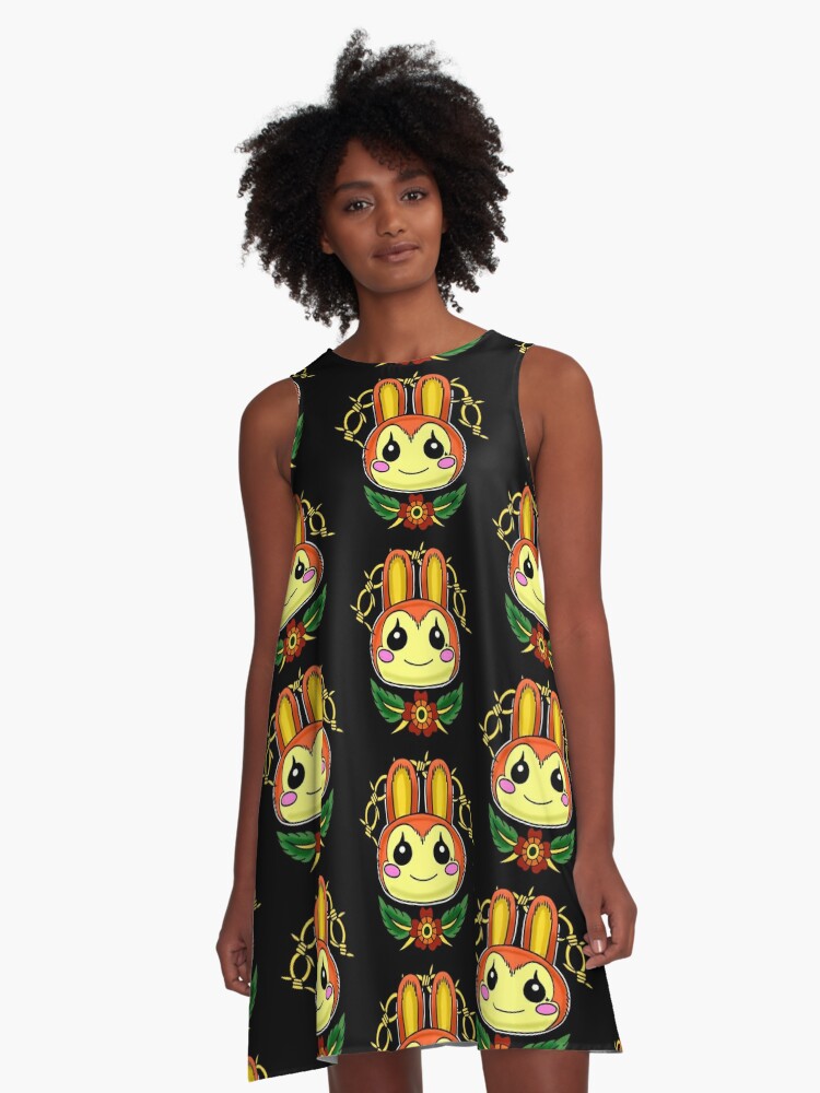 Download Bunnie Animal Crossing A Line Dress By Cat Bun Redbubble