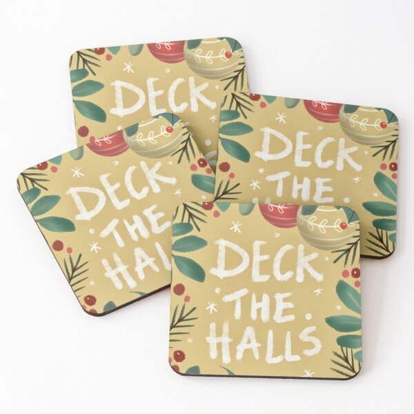 Item preview, Deck the halls Christmas digital illustration  designed and sold by Bonheurem.