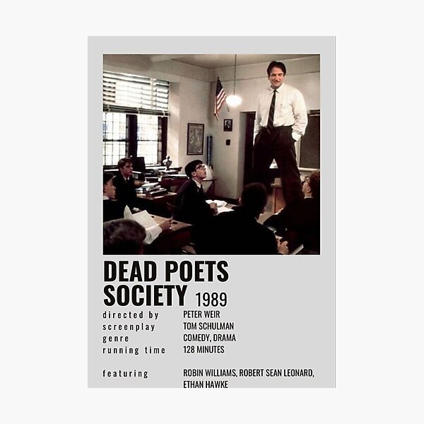 Dead Poets society polaroid minimalist movie poster Photographic Print