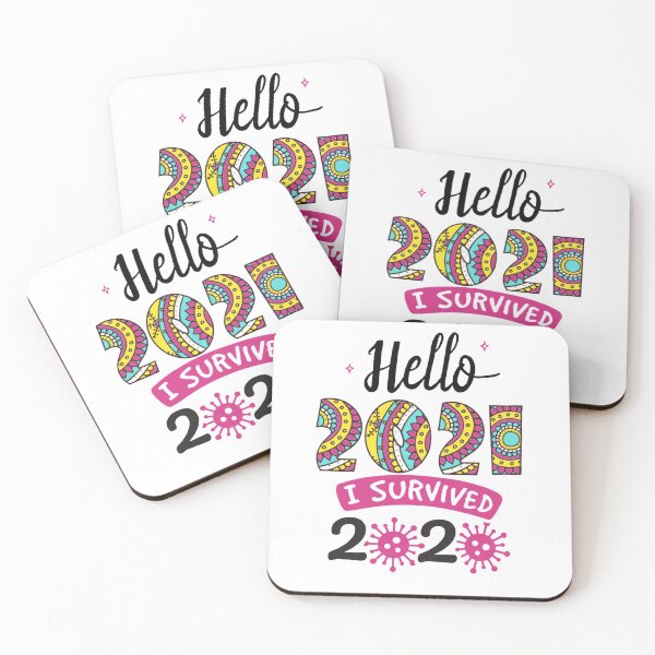 Item preview, HELLO 2021 I SURVIVED 2020 designed and sold by Hussain Shirts.